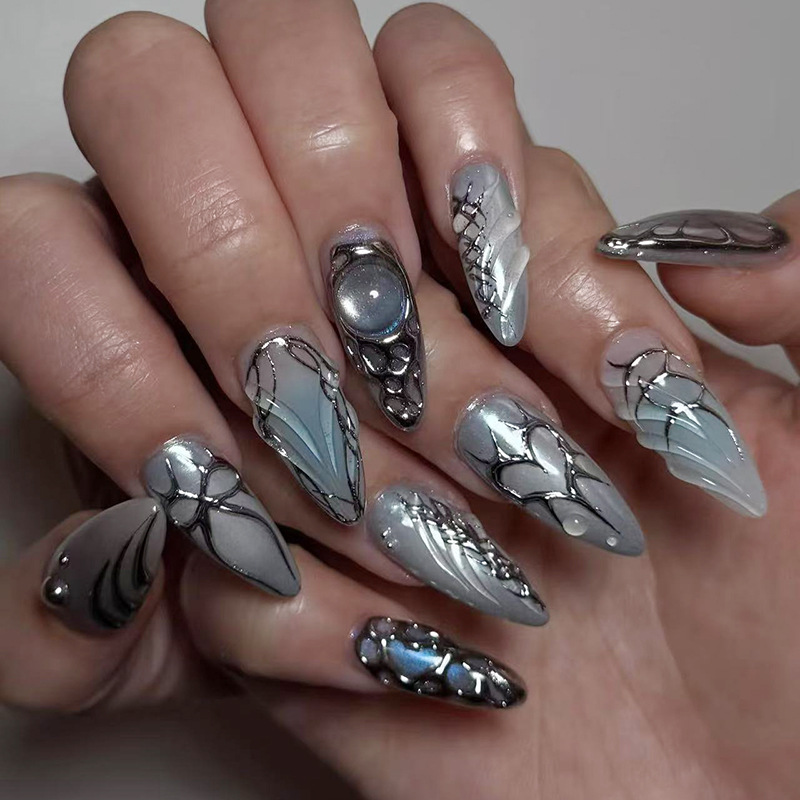 Press On Nail Set - 24pcs Wearable Press on Nails Sets