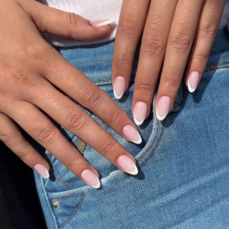 Nail Art Simple - 24Pcs Wearable Fake Nail Sets Simple