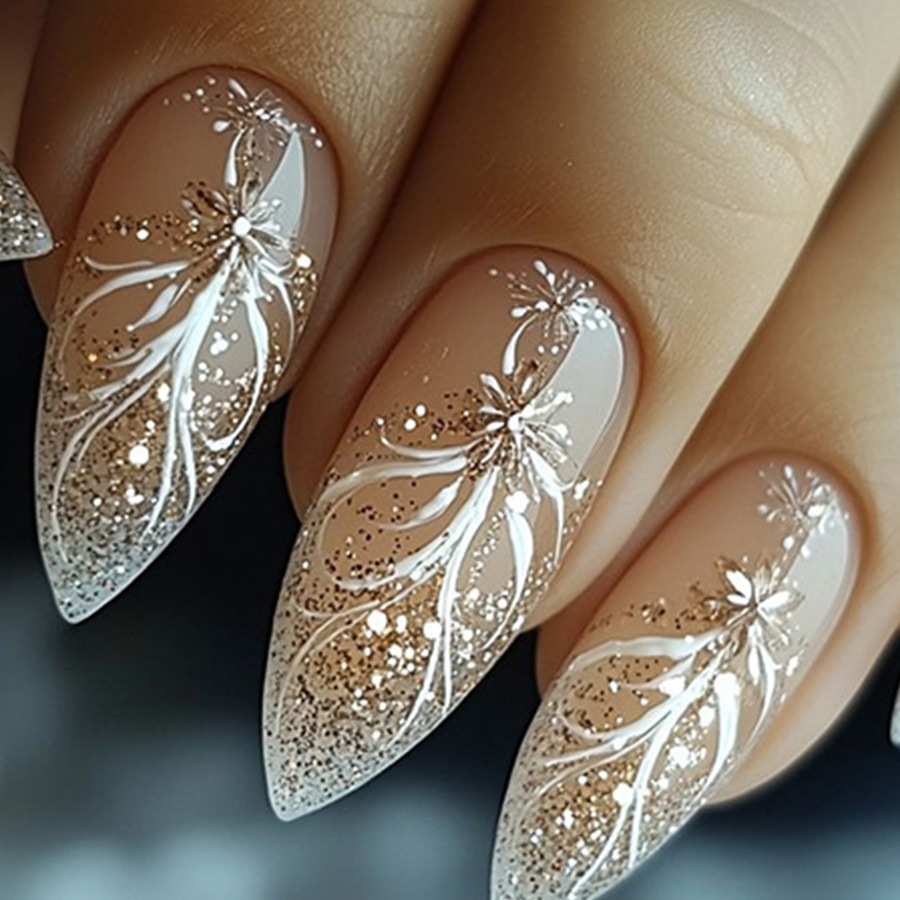 Nail Art Aesthetic - 24pcs/set Short Medium fake nails for