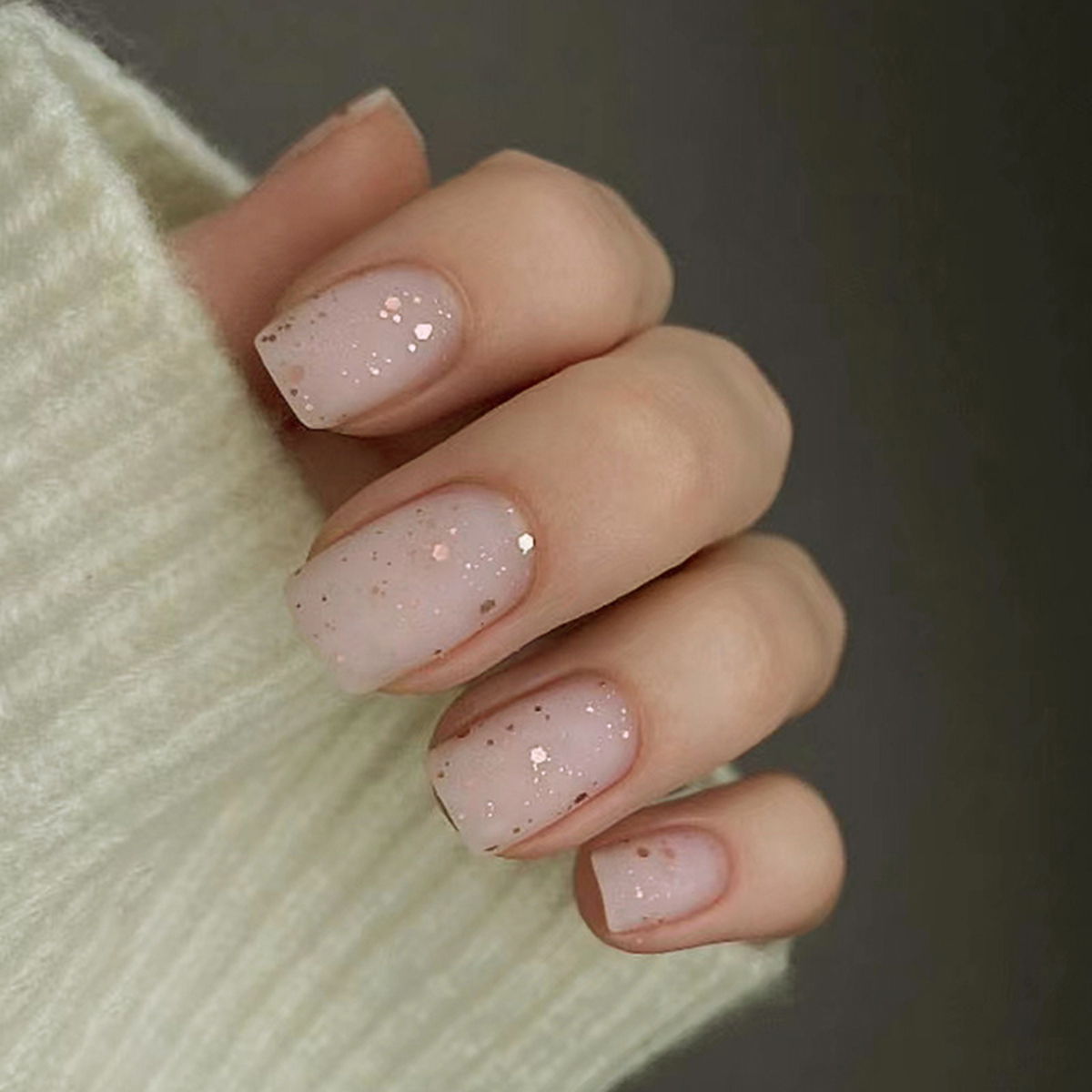 Nail Art Aesthetic - 24 pieces of medium square frosted