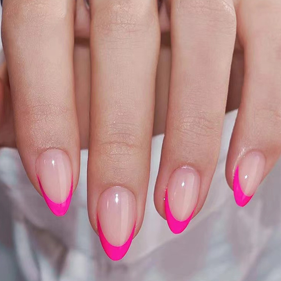 24Pcs Wearable Fake Nail Sets  - Nail Art Simple review and price