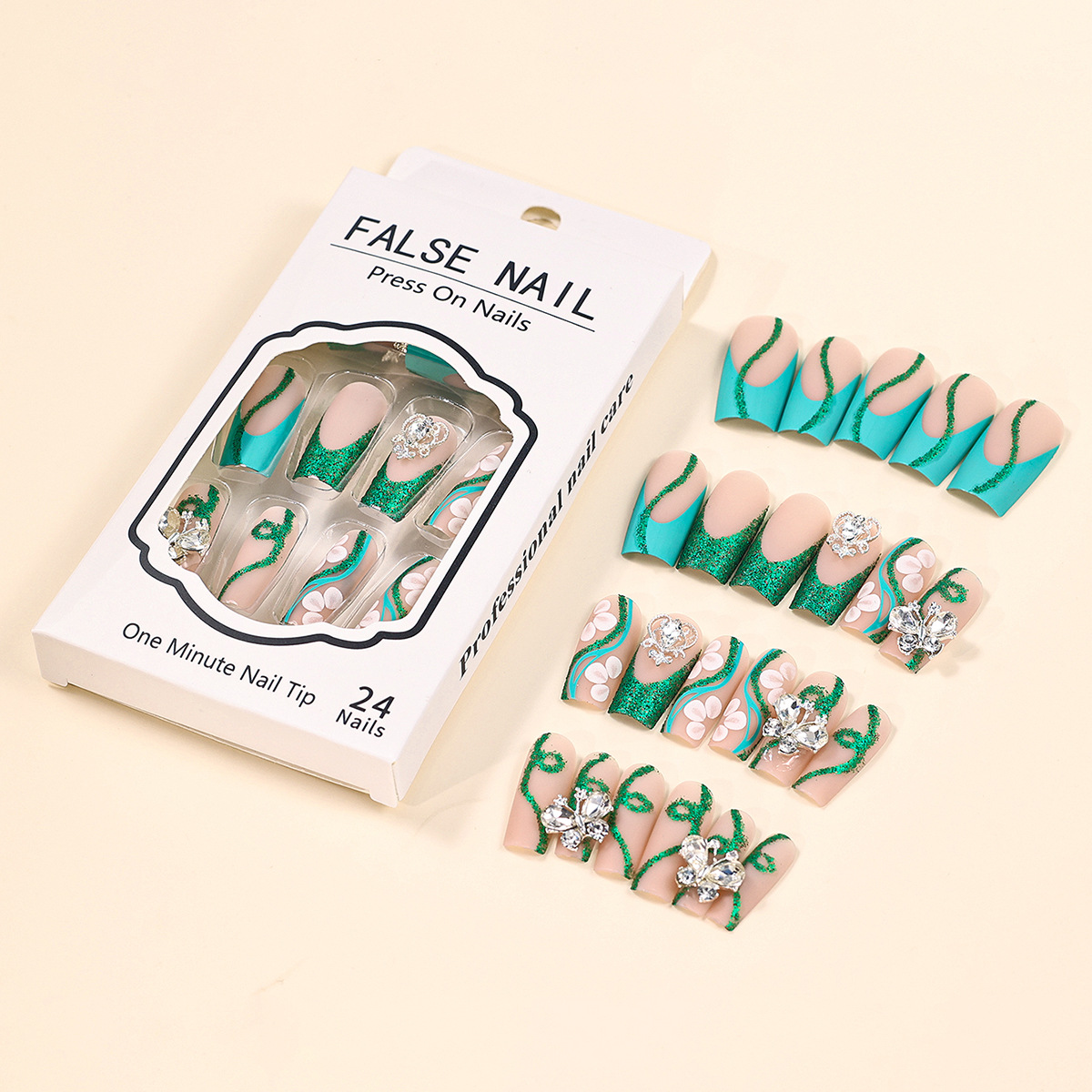 Long Coffin Press on Nails Bal - Nail Art Aesthetic review and price