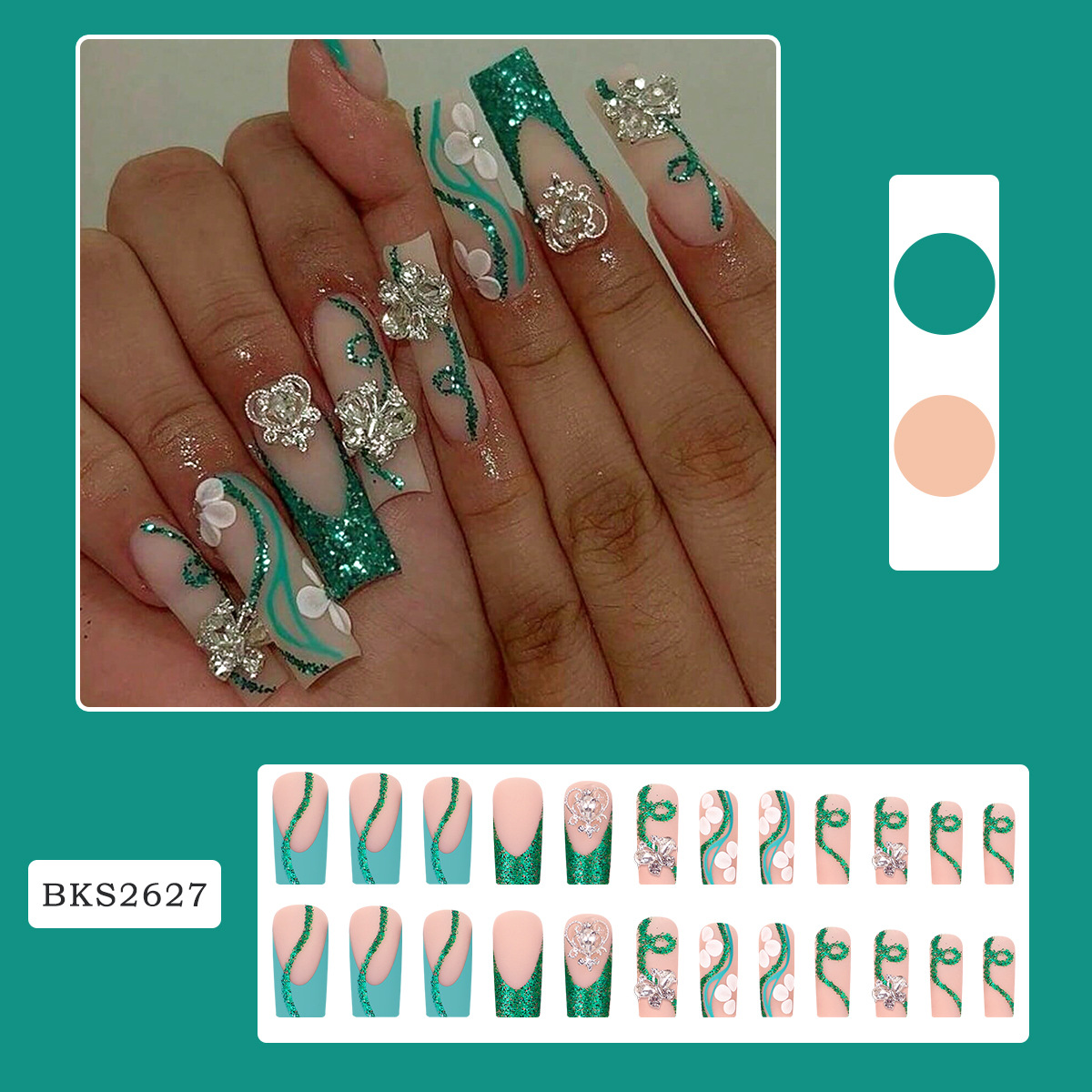 Long Coffin Press on Nails Bal - Nail Art Aesthetic review and price