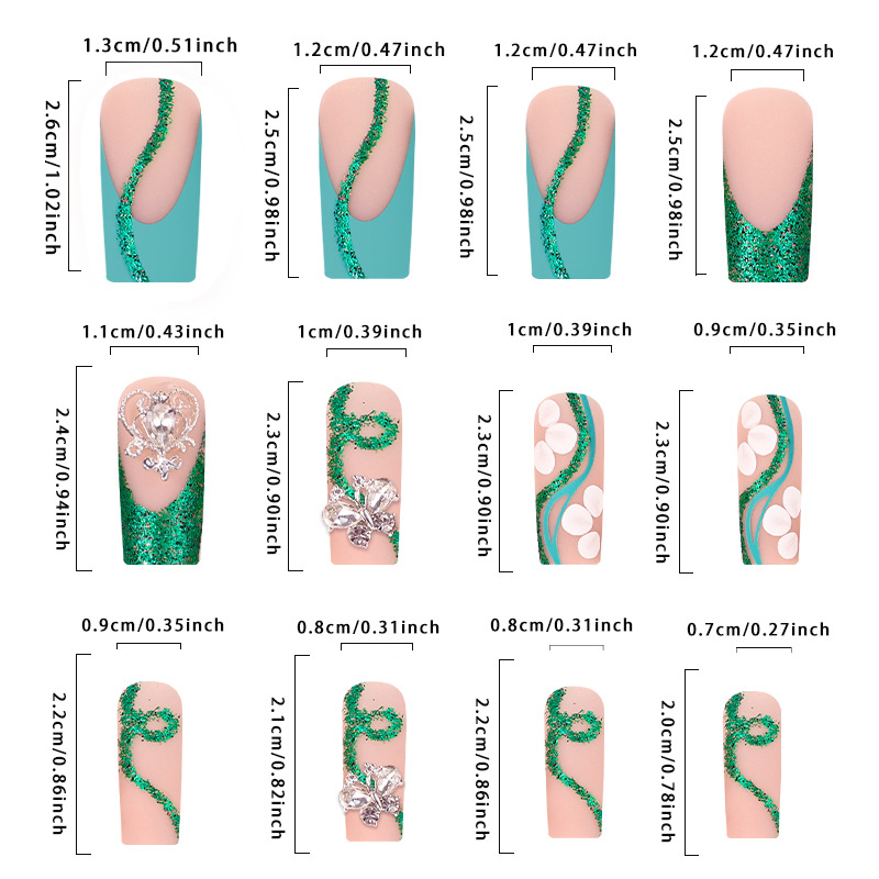 Long Coffin Press on Nails Bal - Nail Art Aesthetic review and price
