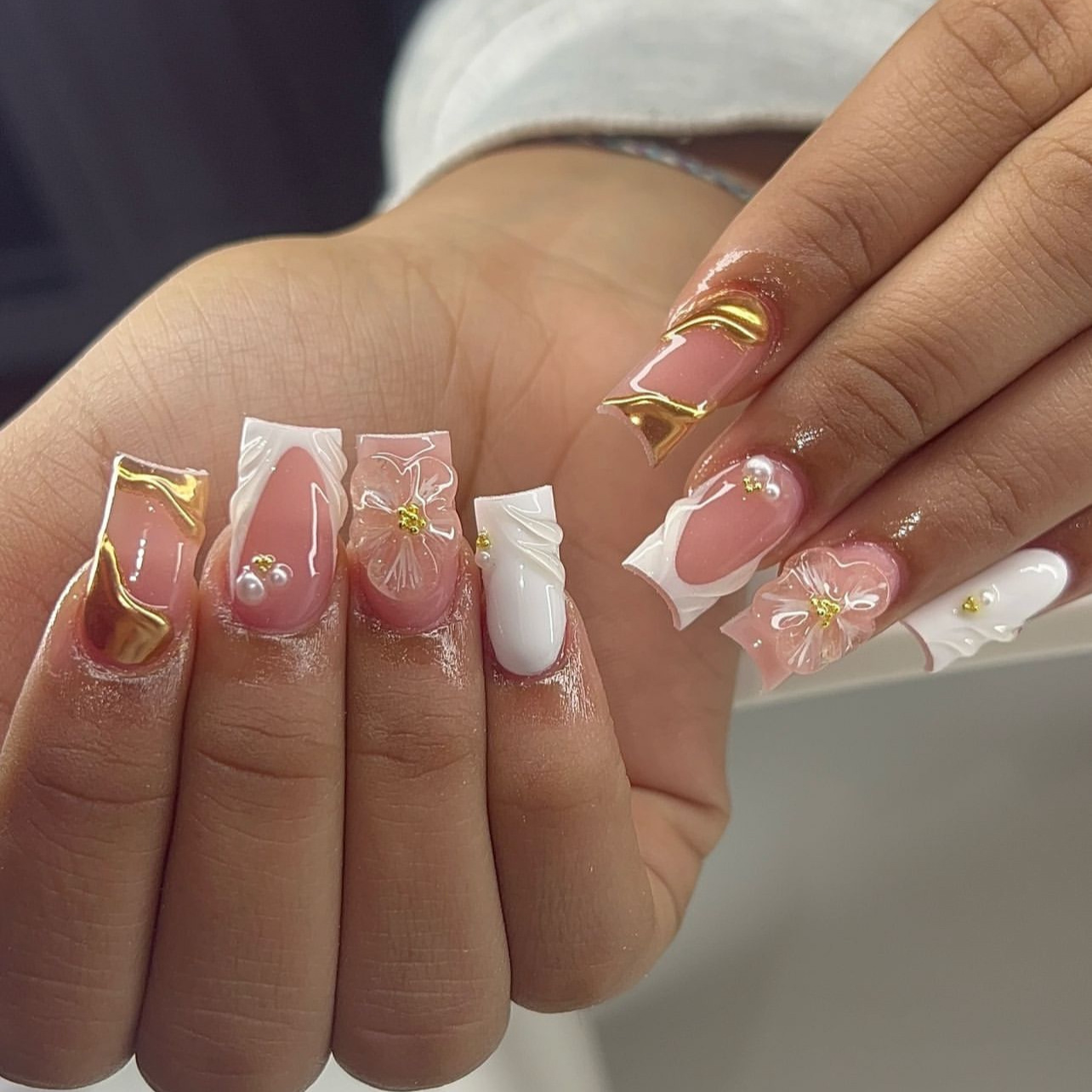 24pcs Wearable Square Press on - Nail Art Aesthetic review and price