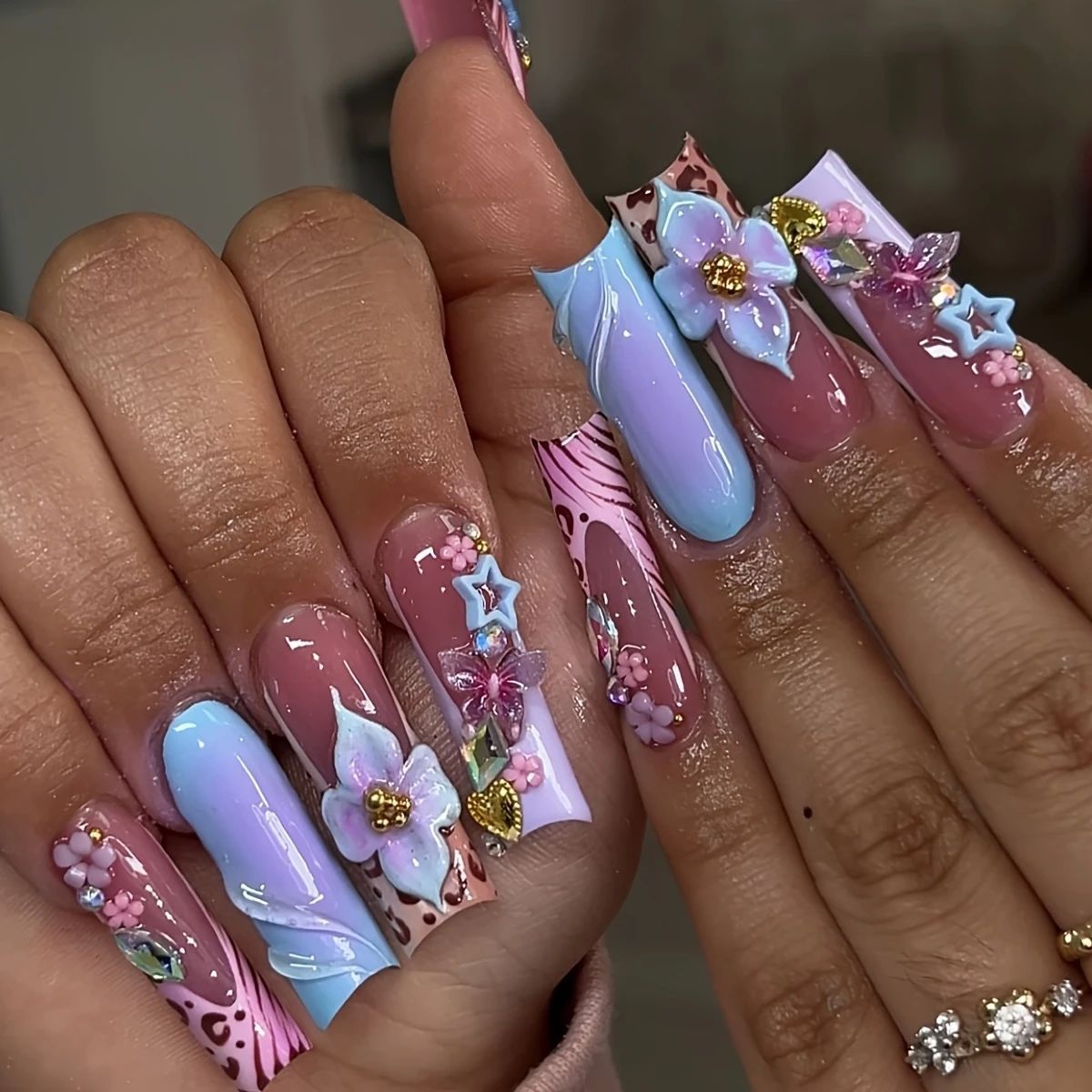 24pcs Wearable Square Press on - Nail Art Aesthetic review and price