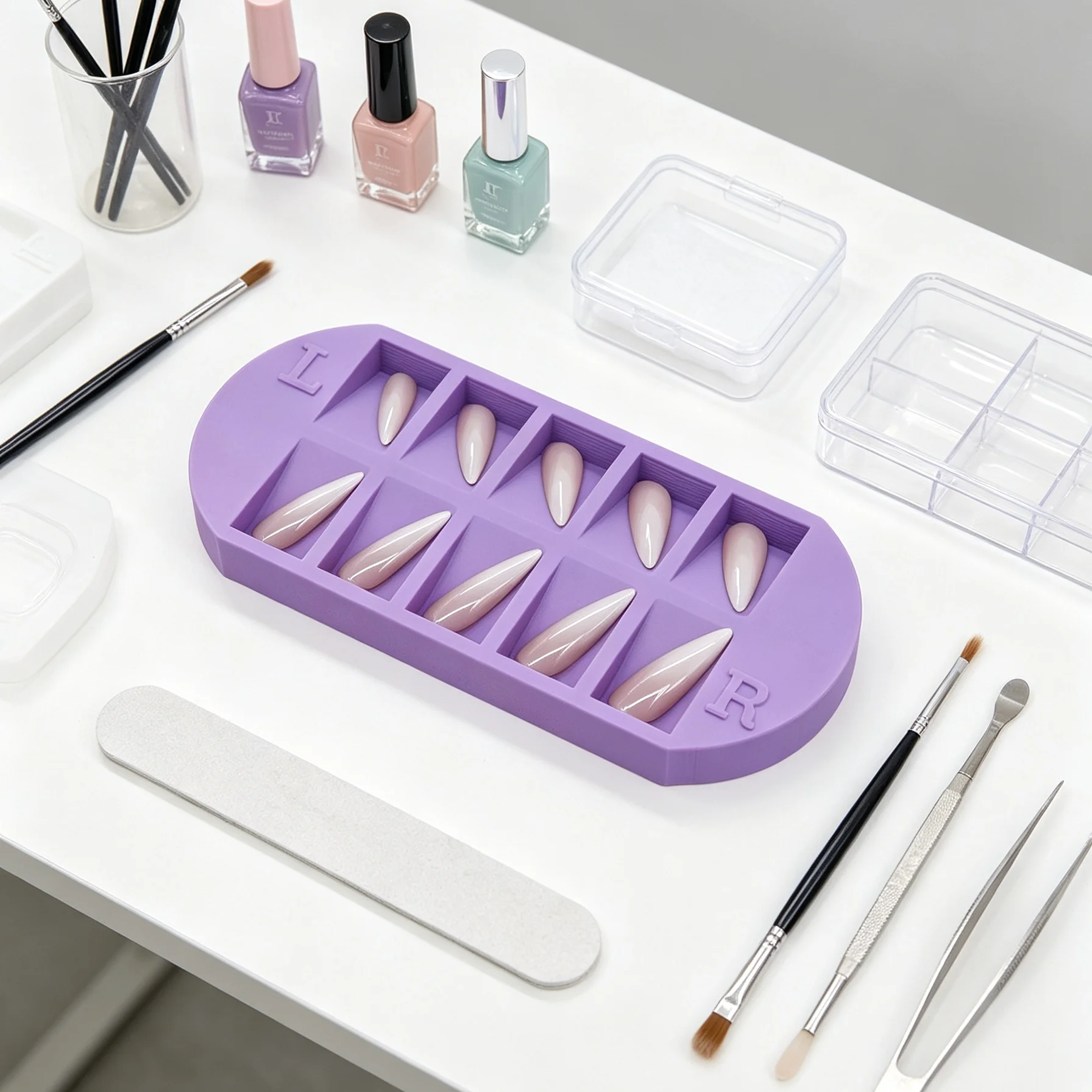 8-Grids Nail Tip Storage Tray  - Nail Art Simple review and price