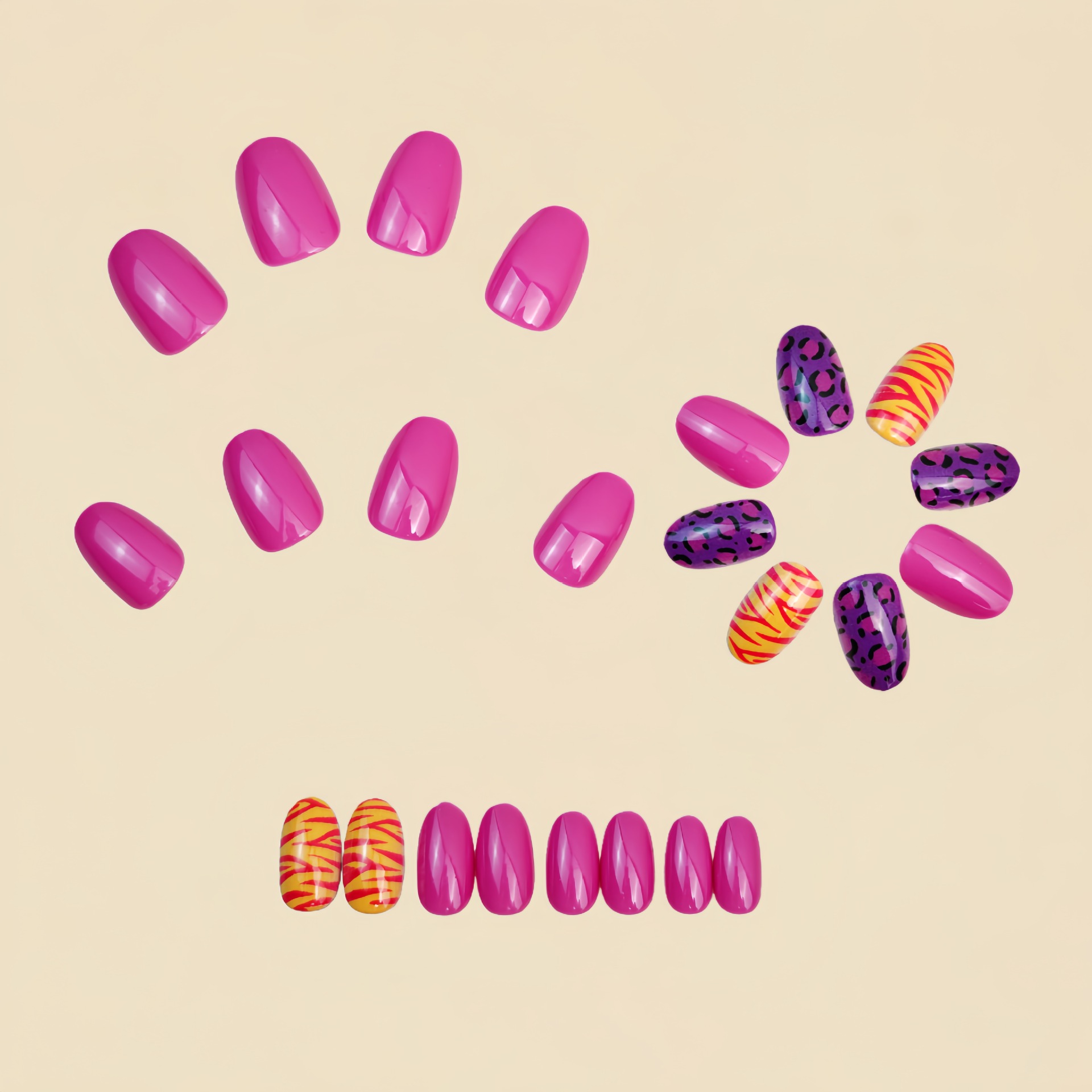 Short long fake nails for wome - Nail Art Aesthetic review and price