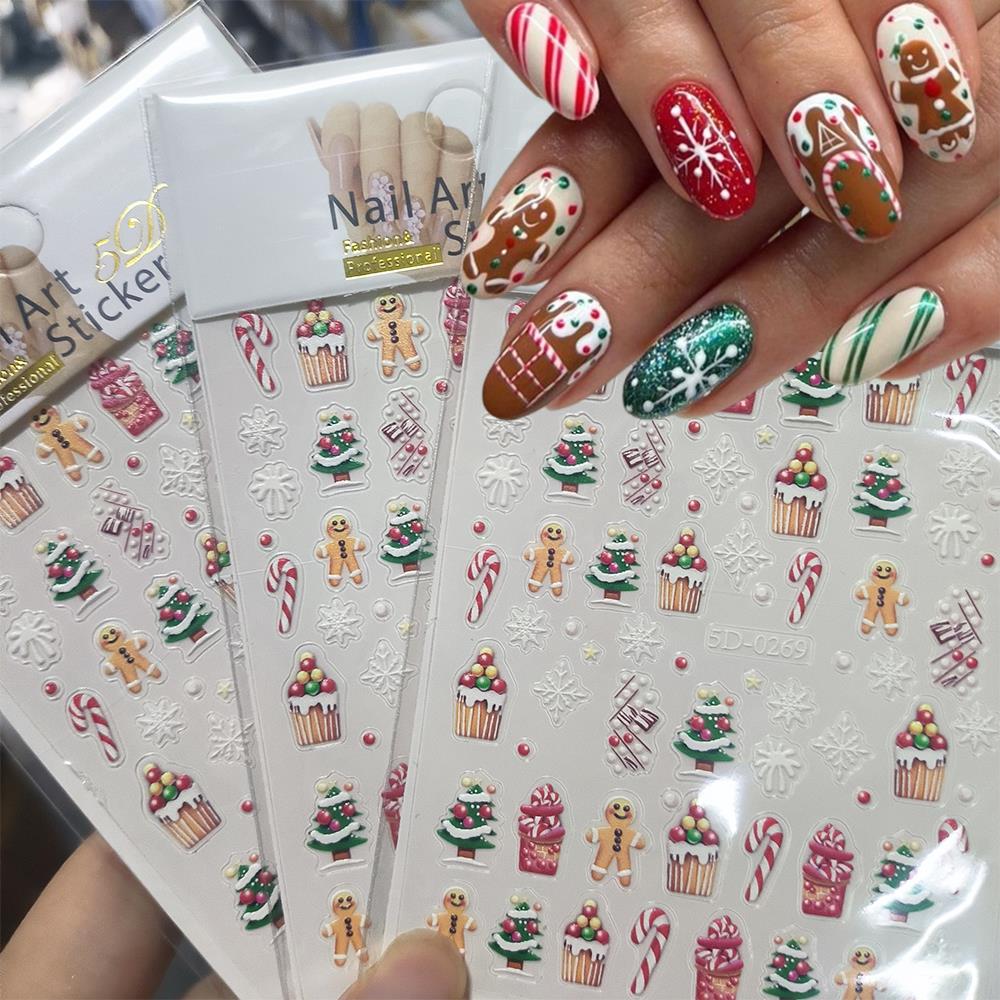 1pc Christmas 5D Gingerbread M - Nail Art For Men review and price