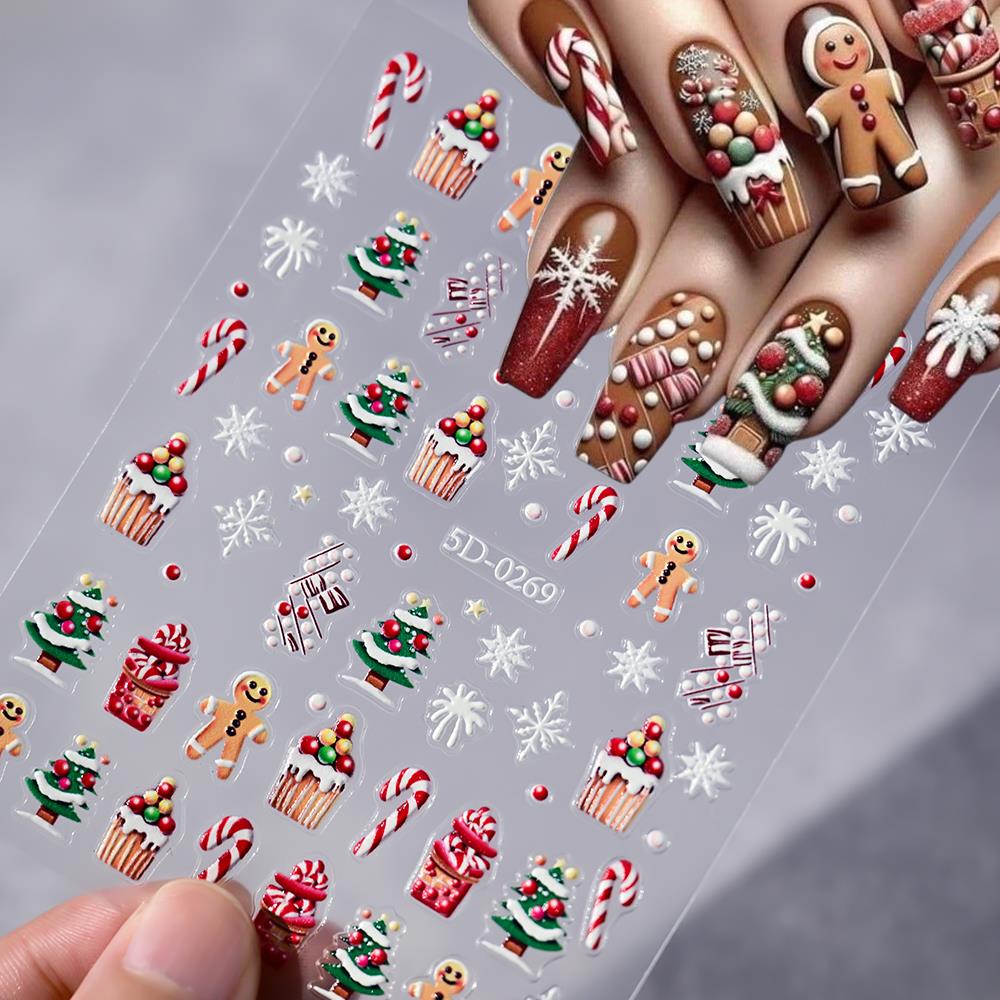 1pc Christmas 5D Gingerbread M - Nail Art For Men review and price