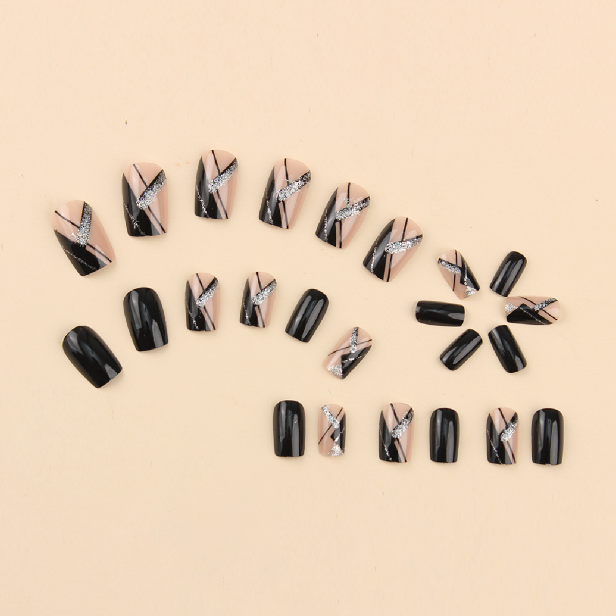 24Pcs Square Black Short Cover - Nail Art Simple review and price