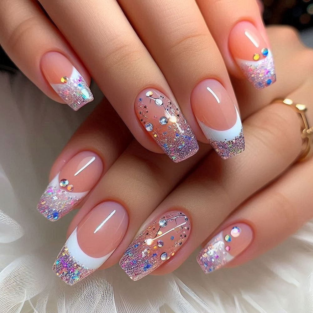 24pcs/set Short Medium fake na - Nail Art Aesthetic review and price