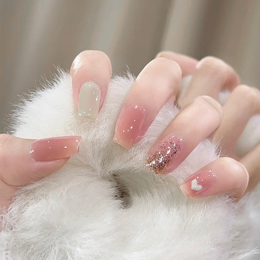 24pcs/set Short Medium fake na - Nail Art Aesthetic review and price