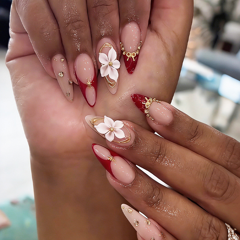 24pcs Finished Almond Press on - Nail Art Aesthetic review and price