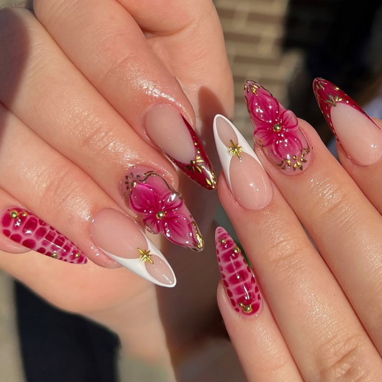 24pcs Finished Almond Press on - Nail Art Aesthetic review and price