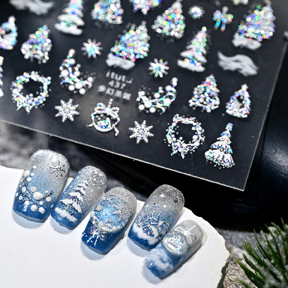 5D Embossed Gold Castle/Garlan - Nail Art Xmas Tree review and price