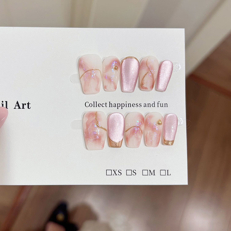 10pcs/set Blush Pink Gradient  - Nail Art Simple review and price
