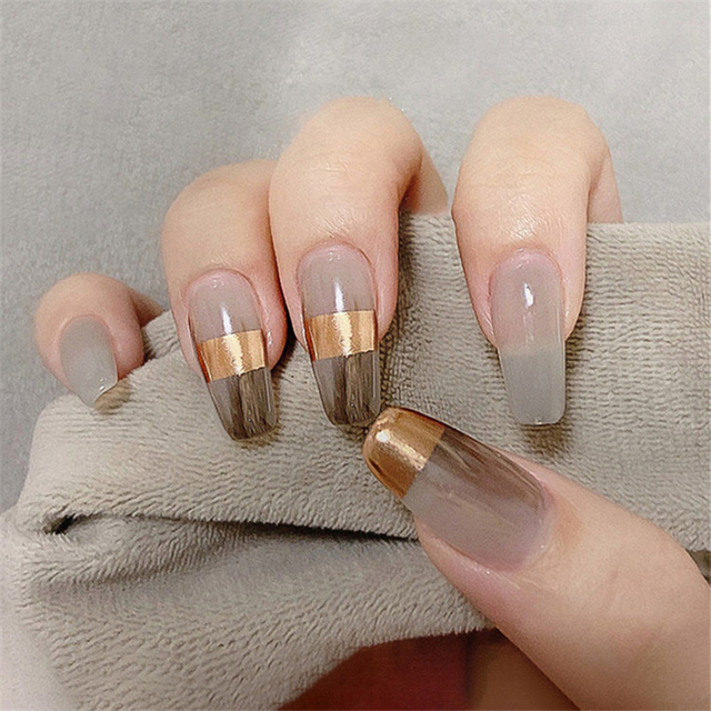 24Pcs Medium Coffin Press on N - Nail Art Simple review and price