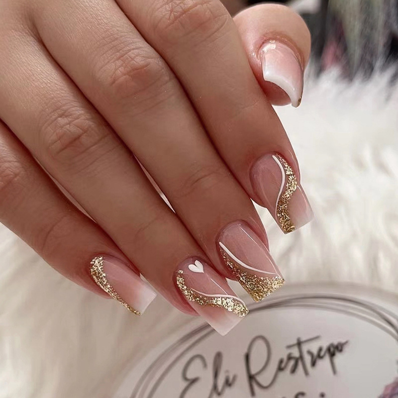 Short Medium fake nails for wo - Nail Art Aesthetic review and price