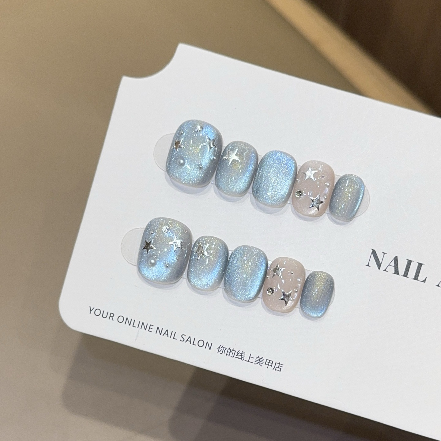 10Pcs Purple Short Round Head  - Press On Nail Set review and price