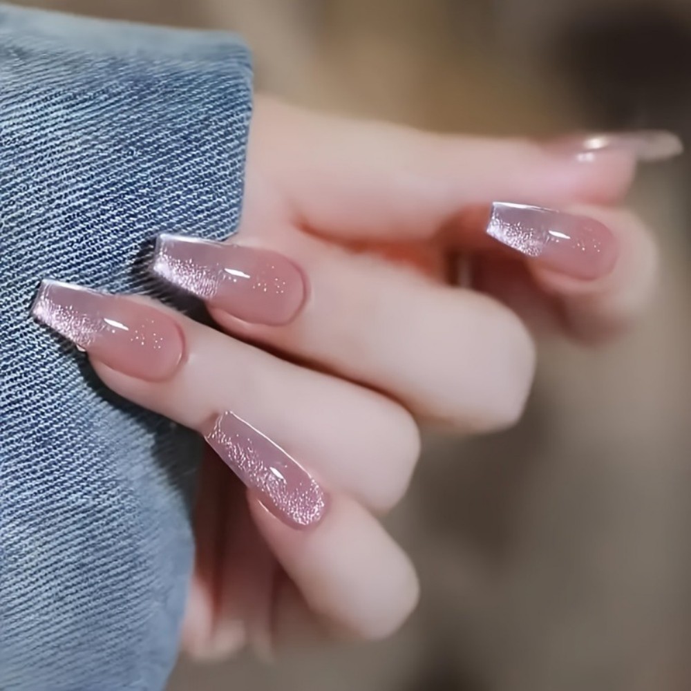 24pcs Sparkling Pink Glitter C - Nail Art Aesthetic review and price