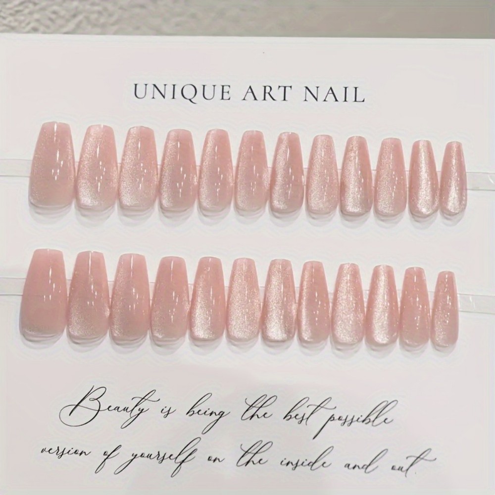 24pcs Sparkling Pink Glitter C - Nail Art Aesthetic review and price