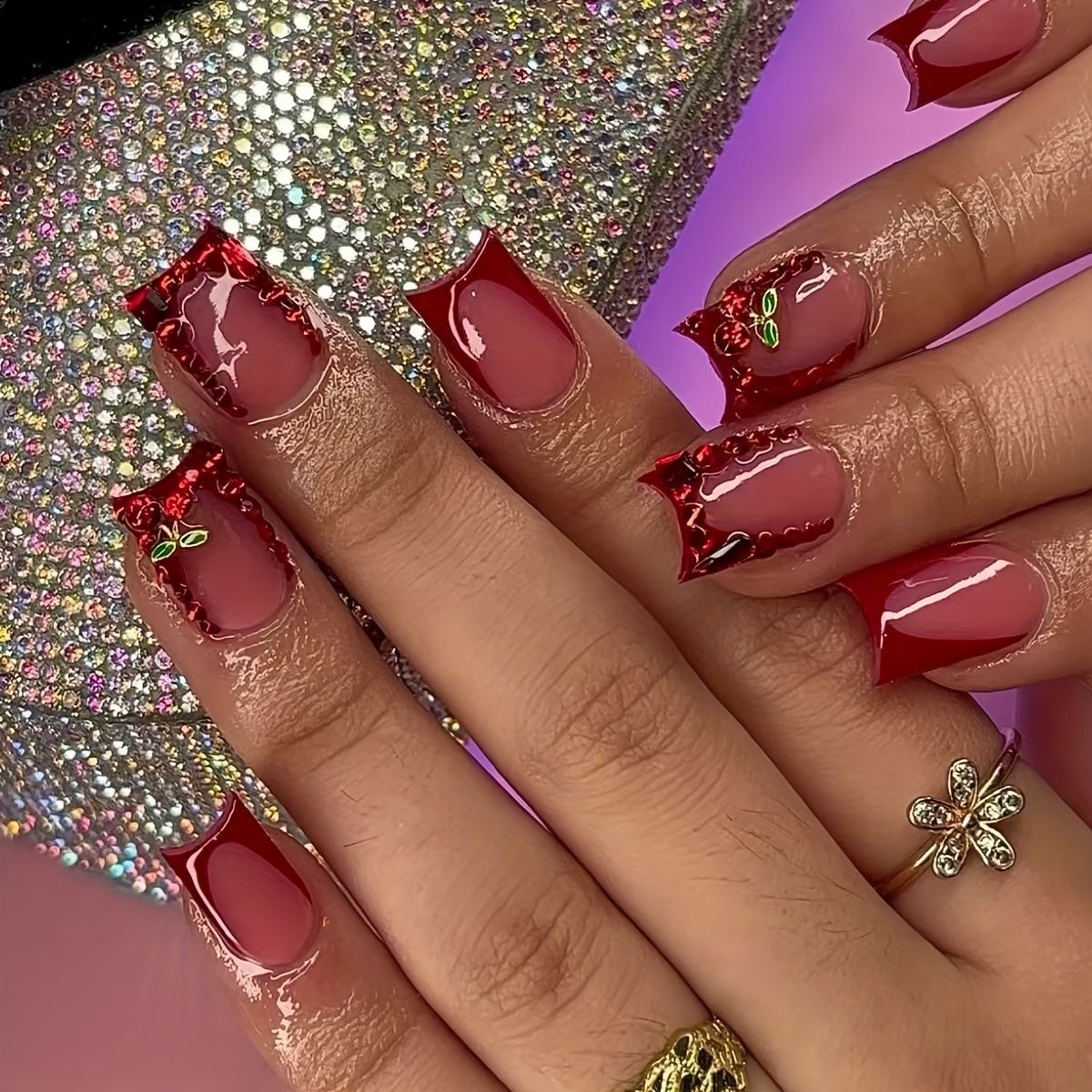 24pcs Finished Fake Nails Fren - Nail Art Simple review and price