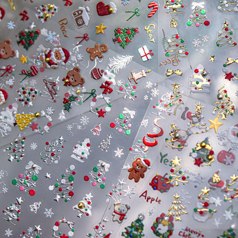 3D Christmas Nail Art Stickers - Nail Art Xmas Tree review and price