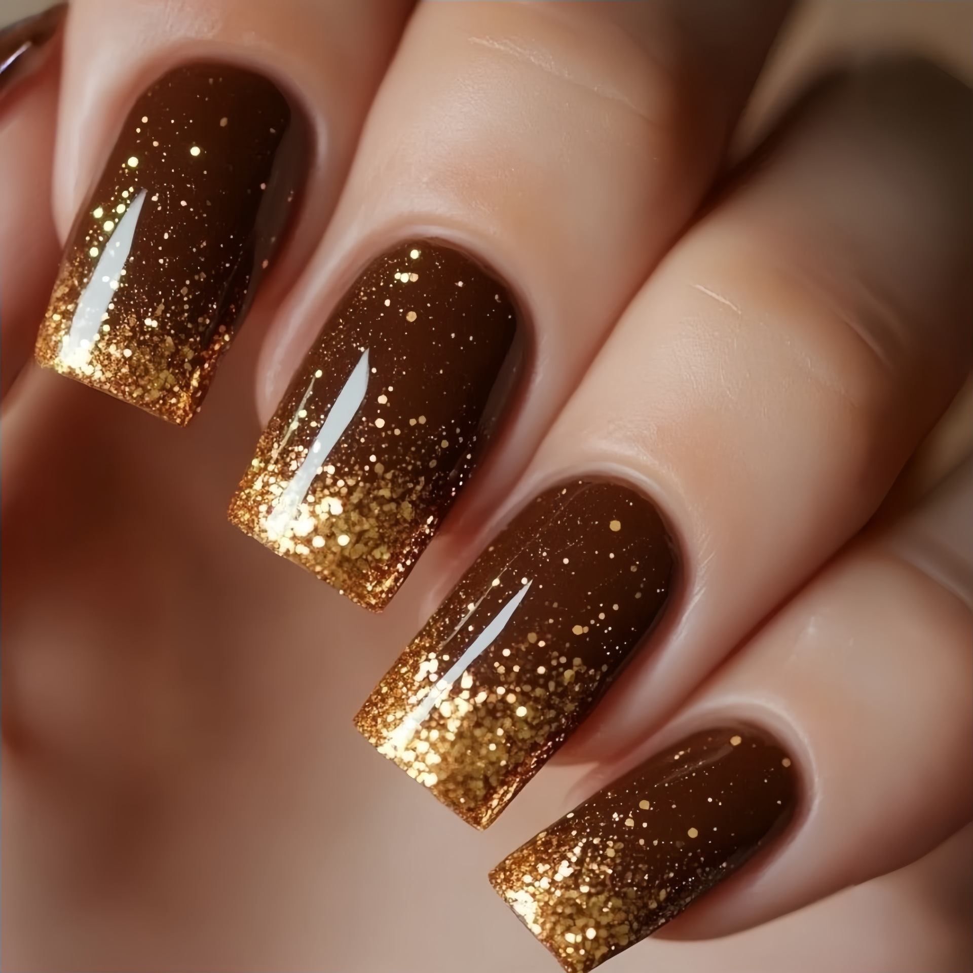 Short Medium fake nails Gradie - Nail Art Aesthetic review and price