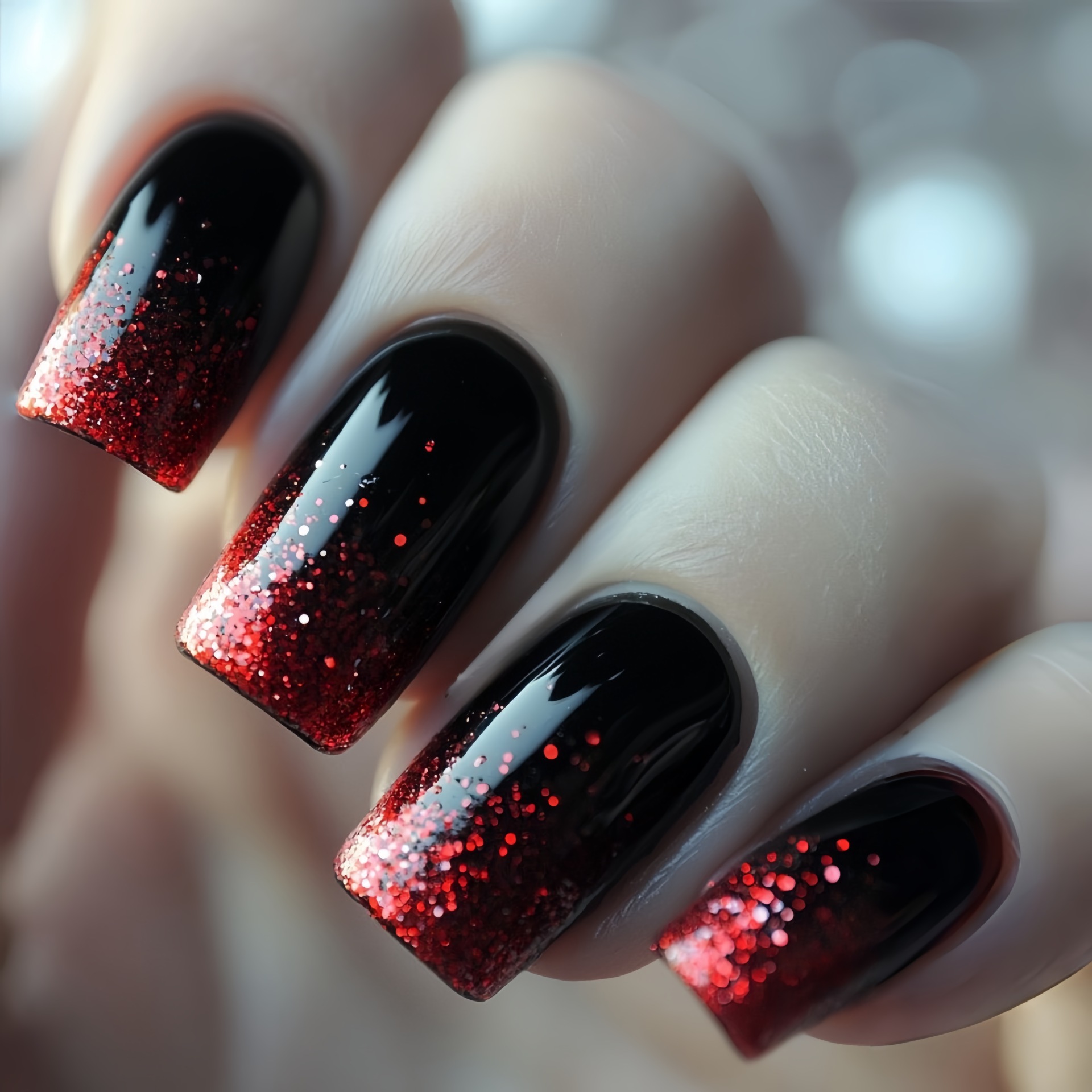 Short Medium fake nails Gradie - Nail Art Aesthetic review and price