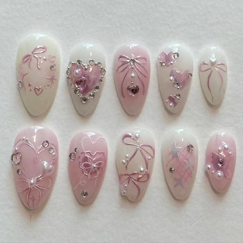 24Pcs Green French Fake Nails  - Nail Art Aesthetic review and price