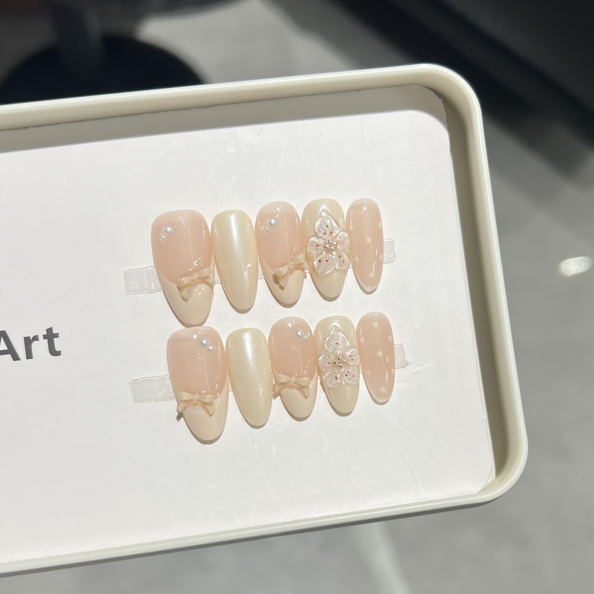 10Pcs Milky Nude Gentle Handma - Nail Art Aesthetic review and price