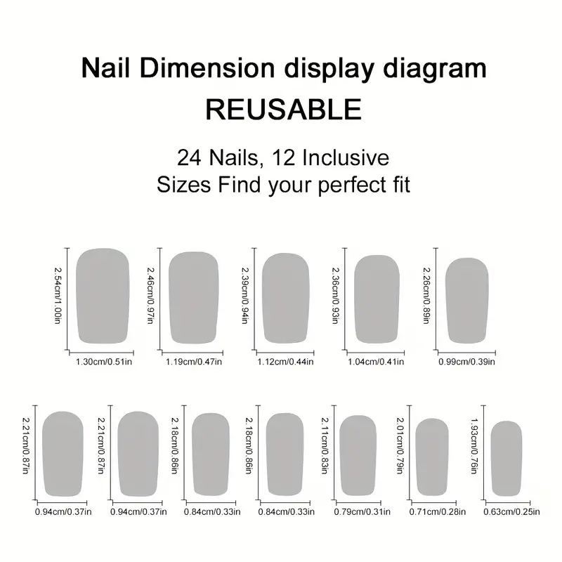 24 pieces of medium square fro - Nail Art Aesthetic review and price