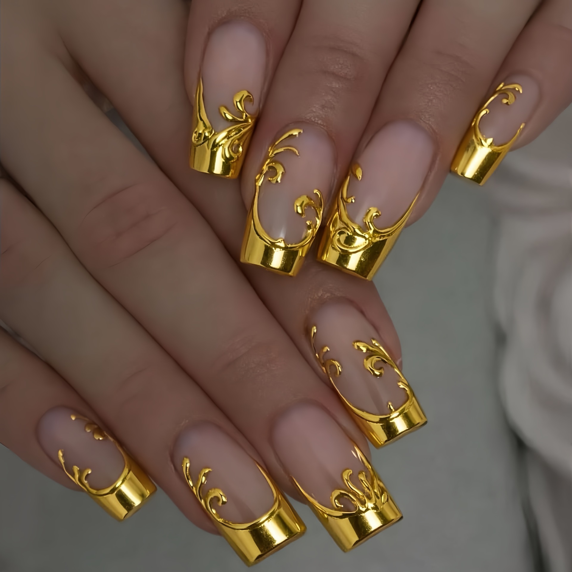 Medium Long Fake Nails for Wom - Nail Art Aesthetic review and price