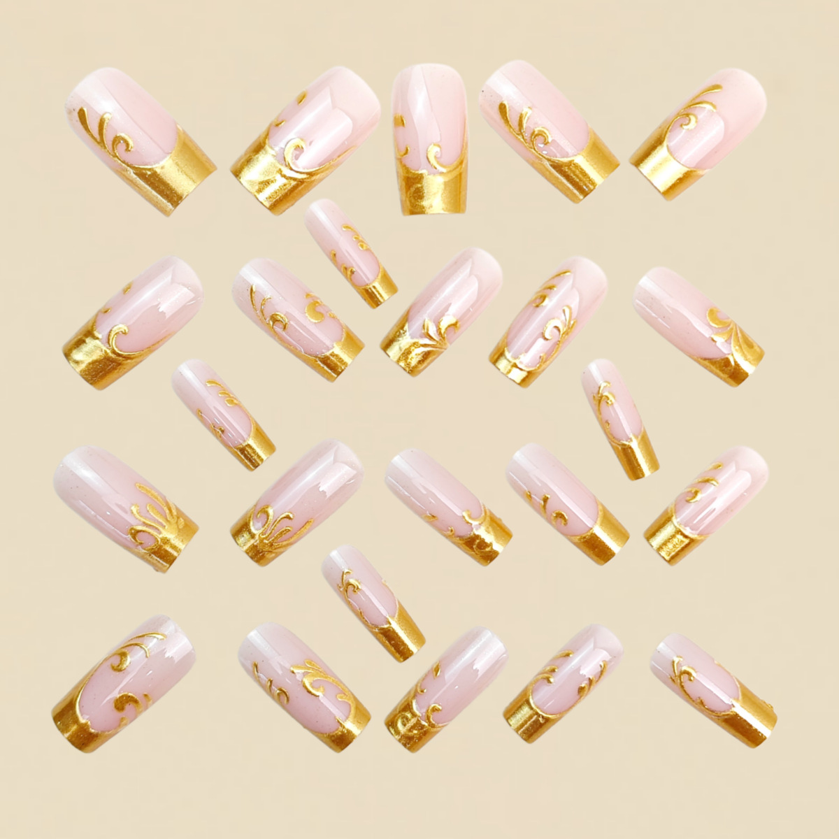 Medium Long Fake Nails for Wom - Nail Art Aesthetic review and price