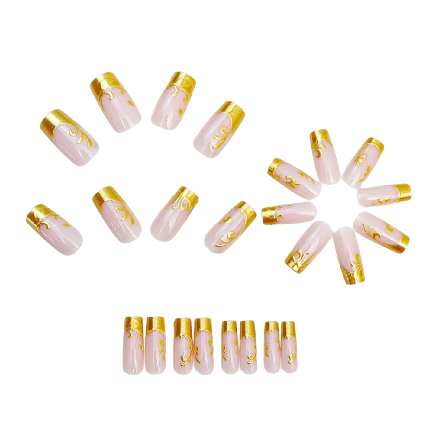 Medium Long Fake Nails for Wom - Nail Art Aesthetic review and price